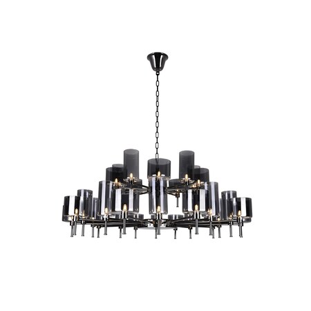 Cwi Lighting Montoya 30 Light Up Chandelier With Pearl Black Finish 5526P48-30-612